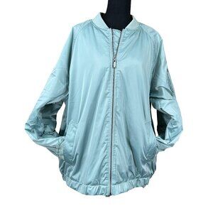 a new day New Turquoise Water Resistant Full Zip Windbreaker Jacket Size XXL